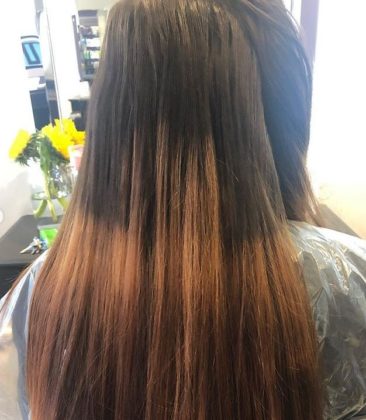 C HAIR COLOUR CORRECTION BEFORE DAVID YOULL HAIRDRESSERS PAIGNTON DEVON