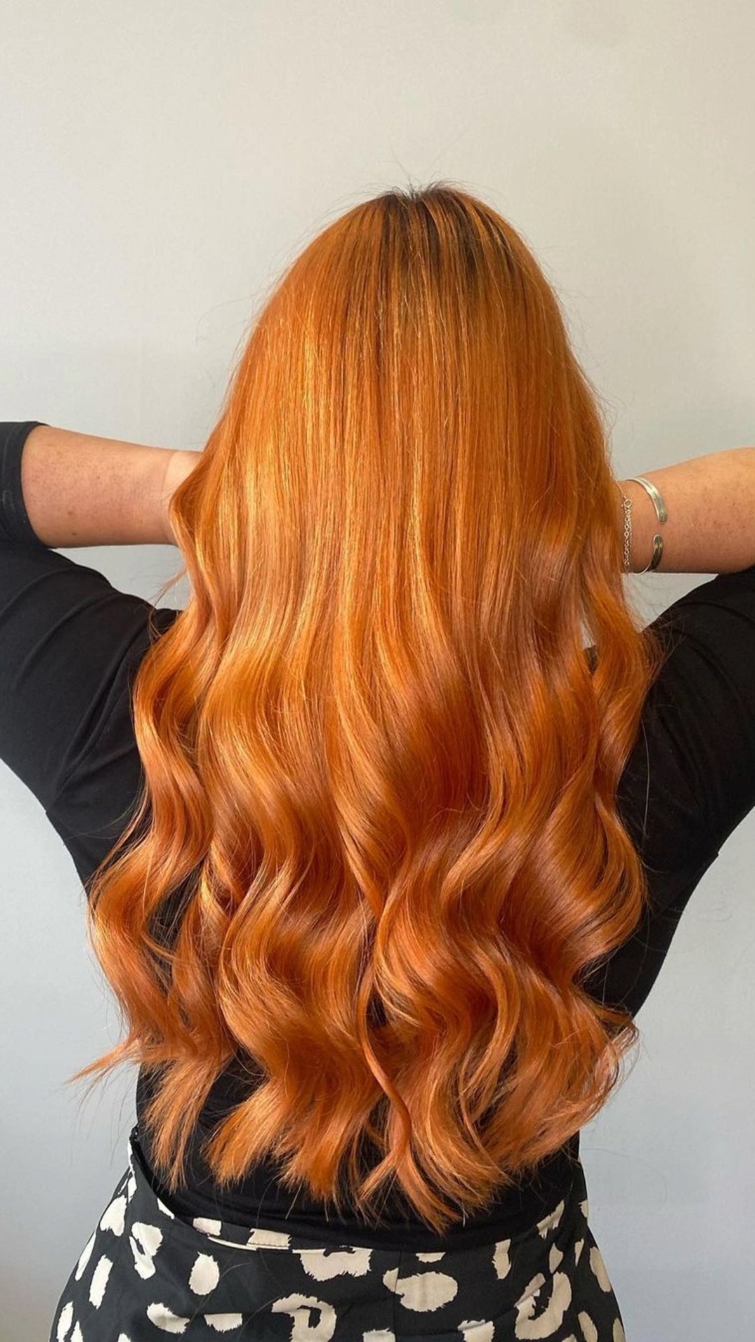 copper orange hair colour at david youll hair salon paignton